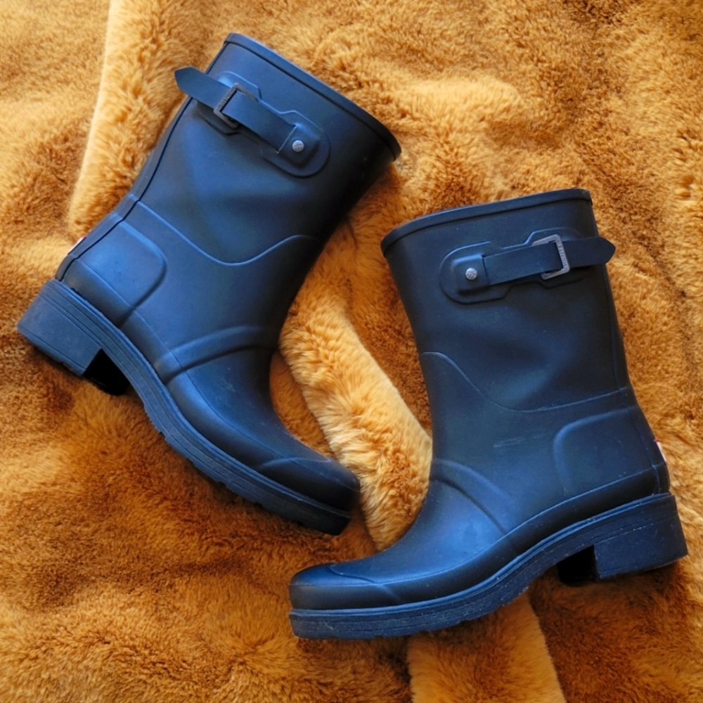 Hunter Boots Biker Moto Style Size 10